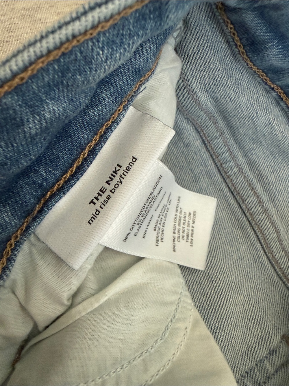 Joe's Jeans The Niki Boyfriend Light Blue Distressed Straight Leg Jeans - Picture 3 of 6